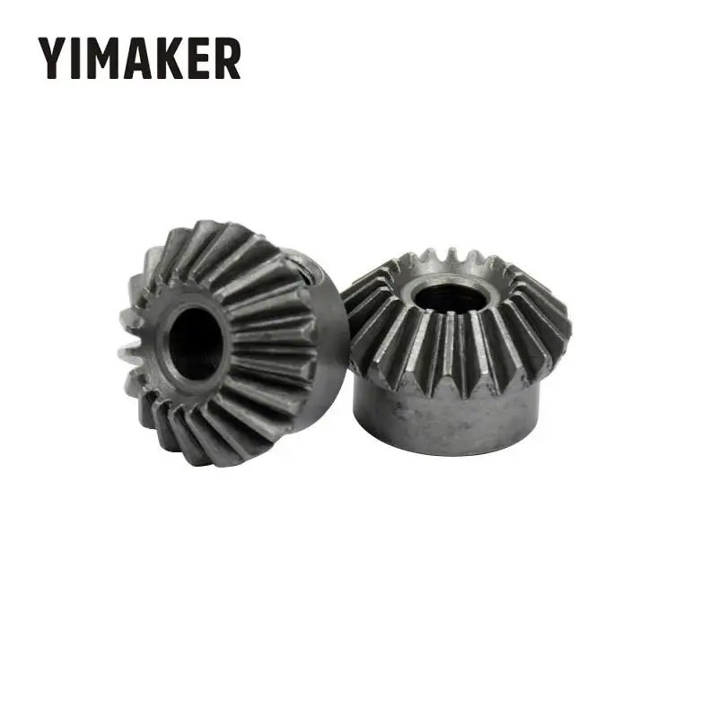 YIMAKER 2 шт. 6 мм Металлические конические шестерни 1 модуль 20 зубов с внутренним отверстием 6 мм 90 градусов привод коммутации