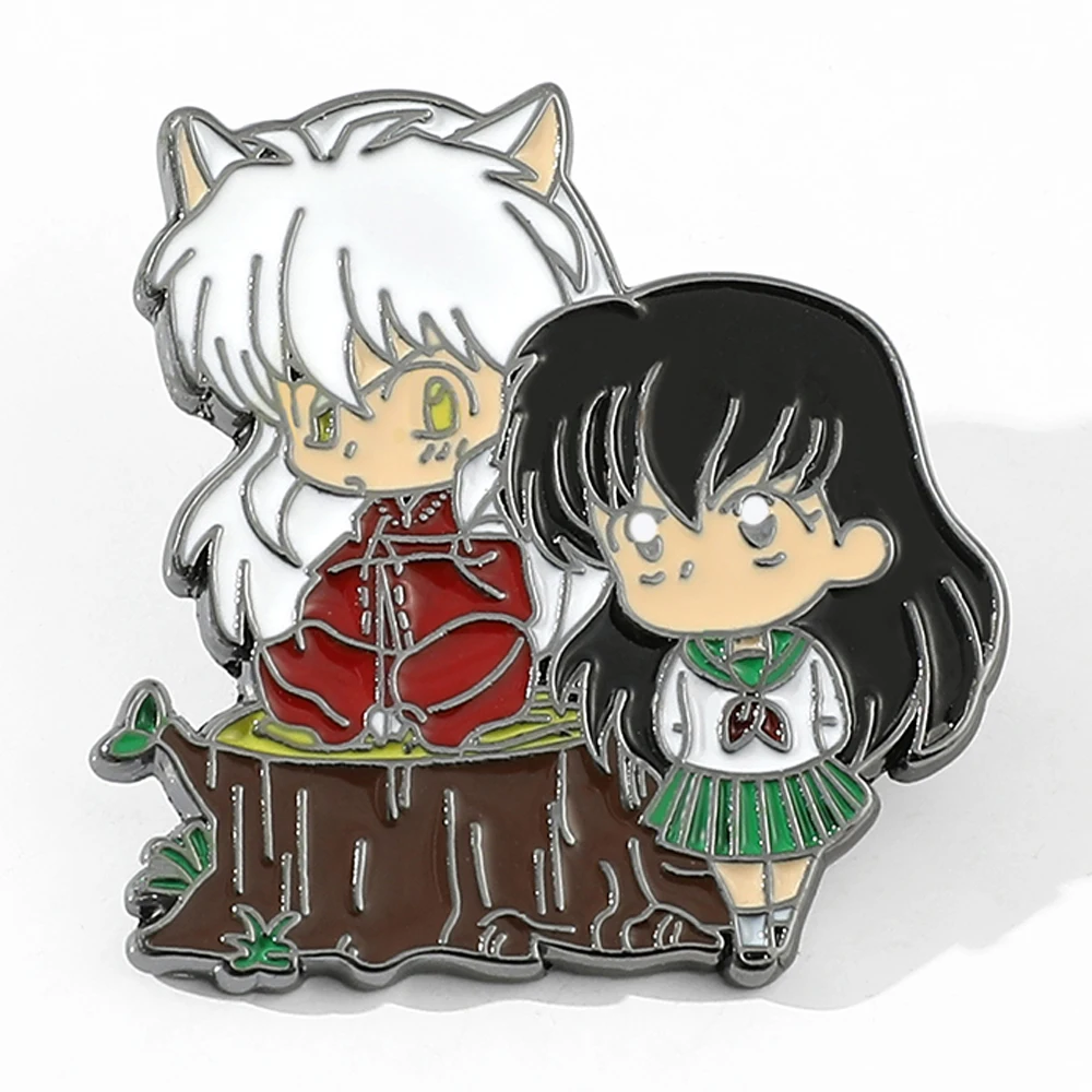 Эмалированная брошь с милым японским аниме InuLove Inuyasha &amp Kagome Kawaii Классическая