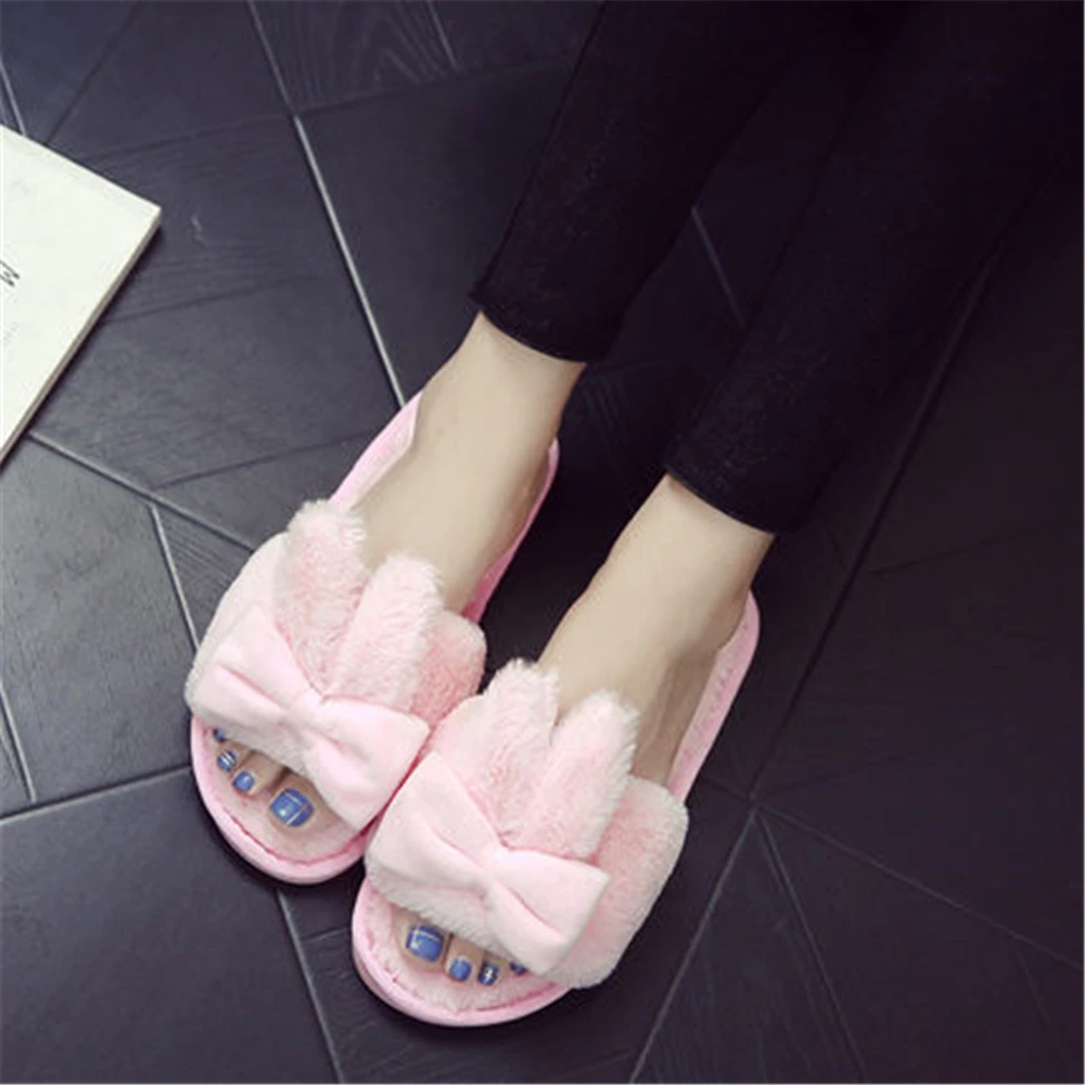 Хлопковые тапочки для женщин на толстой подошве зимние домашние с деревянным