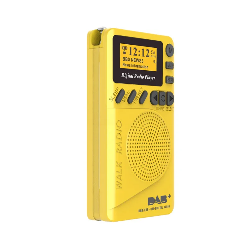 Мини-радио DAB цифровой fm-радио цифровой демодулятор с динамиком портативный MP3-плеер для прогулок бега фитнеса досуга