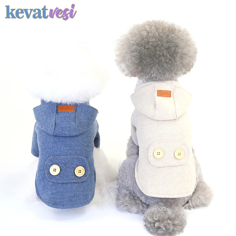 Зимнее пальто для собак утепленная толстовка куртка щенка шерстяная одежда