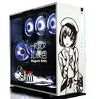 Megumi Kato аниме Стикеры для компьютера чехол, мультфильм декор наклейка для ATX пк кожи, водонепроницаемый полый