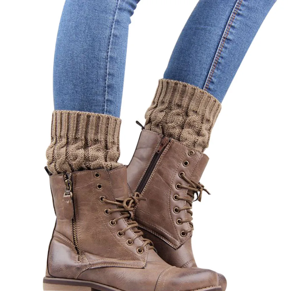 2019 Новое поступление вязаные гетры носки двухцветные зимние теплые забавные