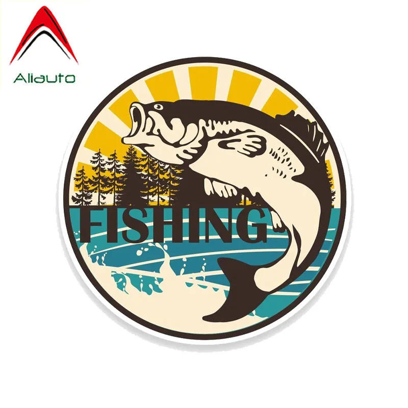 

Aliauto Personality Funny Car Sticker Wilderness Fishing PVC Motorcycle Waterproof Sunscreen Anti-UV Reflective Decal,14cm*14cm