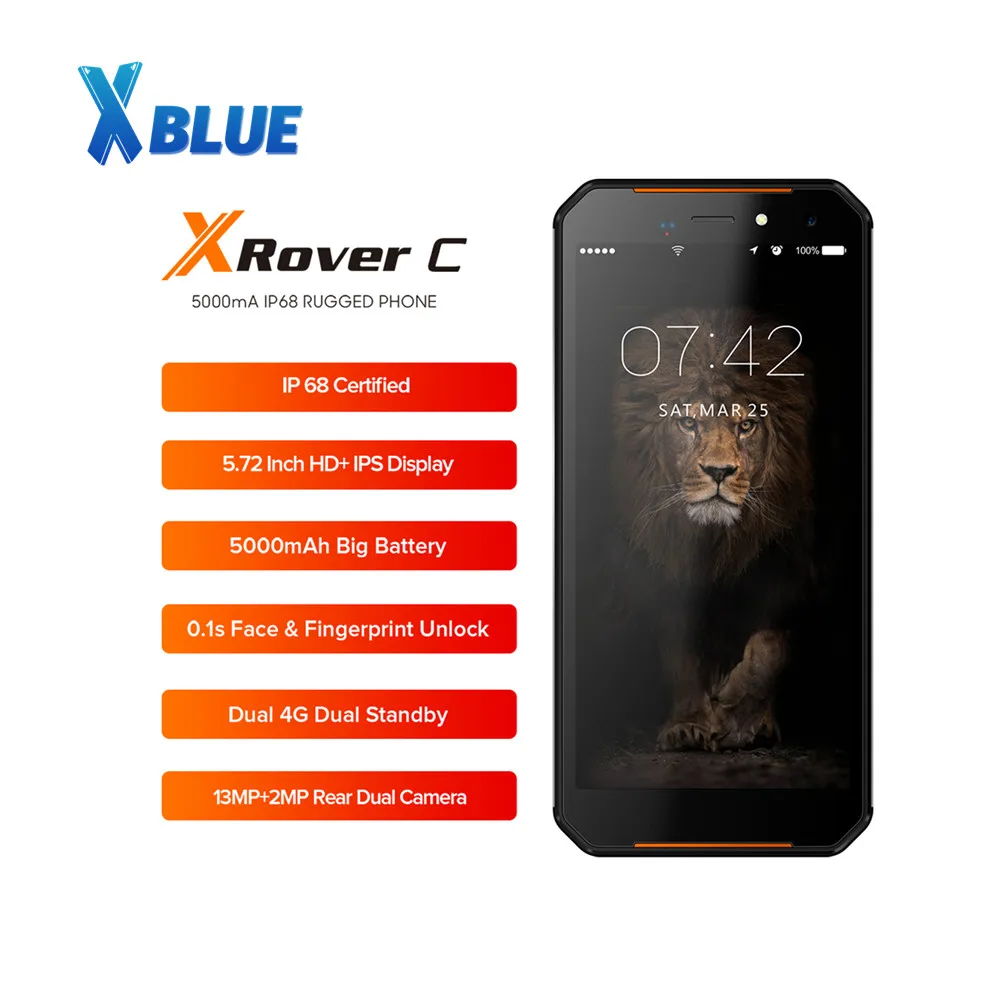 Смартфон LEAGOO XRover C IP68 мобильный телефон экран 5 72 дюйма IPS 2 гб озу 16 пзу 13 мп NFC 5000