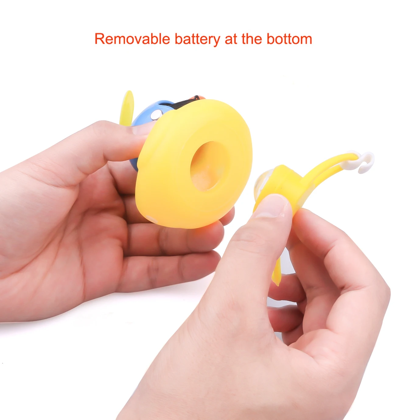 Bel Sepeda Bebek Berdiri Angin Rusak Bebek Kuning Kecil dengan/Bukan Lampu Helm Motor Sepeda Jalan MTB Aksesoris Bersepeda Berkendara