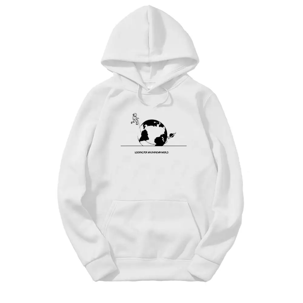 Толстовка большого размера Harajuku осенняя с длинным рукавом Модный пуловер