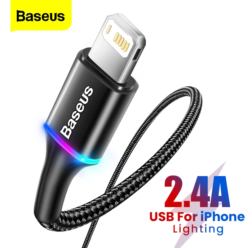 

Baseus Lighting USB Cable For iPhone 12 11 Pro Max X XR XS 8 7 6 6s iPad Fast Charging Mobile Phone Charger Cable Data Cord Wire