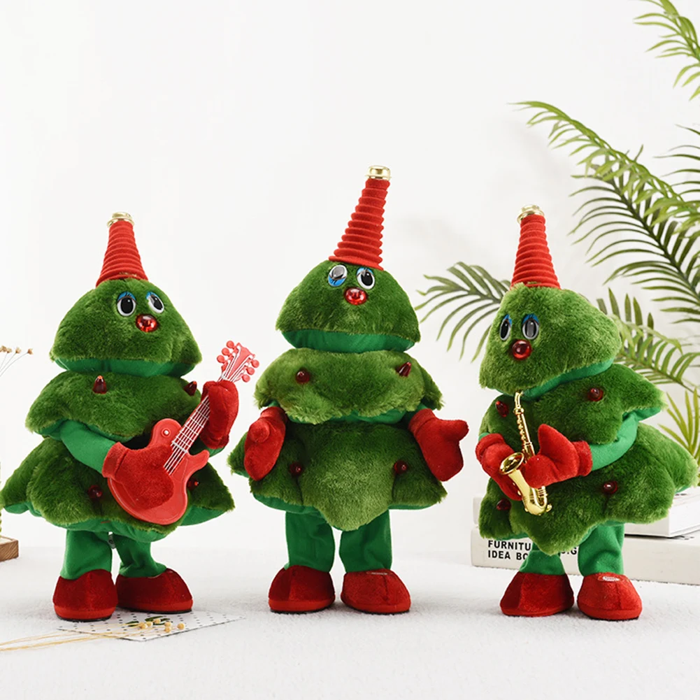 

New Christmas Tree With Musical Instruments Singing And Dancing Twisting Electric Plush Toys Christmas Gifts Party Decoration