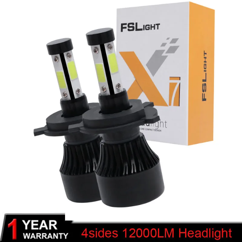 

2PCs S2 H7 H4 LED Bulb Car Headlight H11 H1 H13 H3 H27 9005/HB3 9006/HB4 9007 Hi-Lo Beam 100W 12000LM Auto Headlamp LEDs