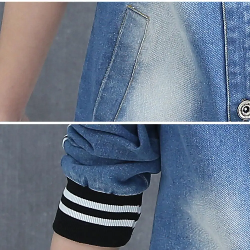 Детская джинсовая куртка с длинным рукавом из хлопка | одежда и обувь