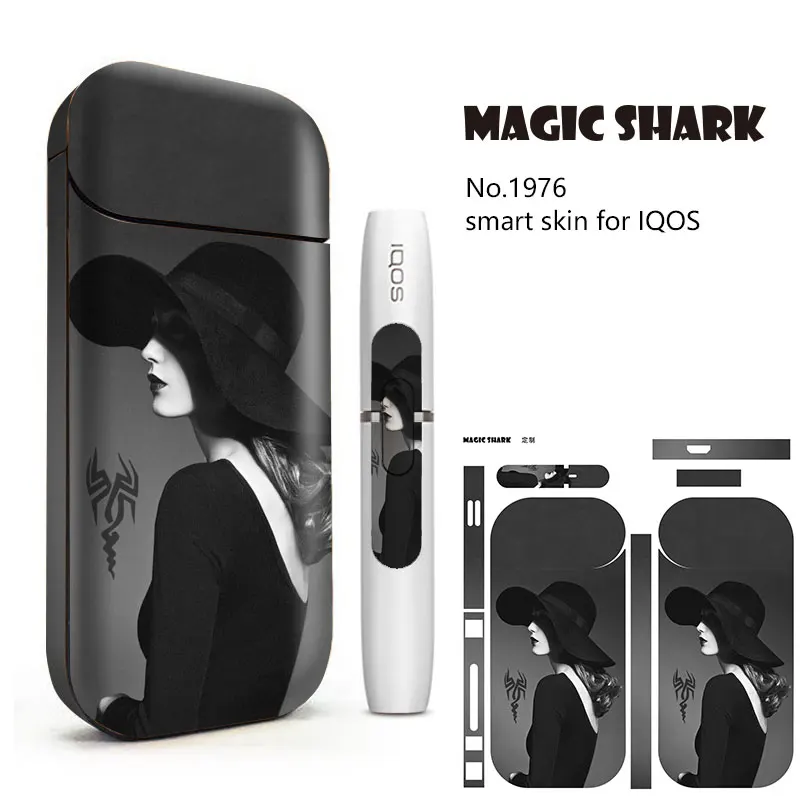 Чехол Magic Shark для IQOS ПВХ черно белый чехол накладка 2 4 Plus электронная