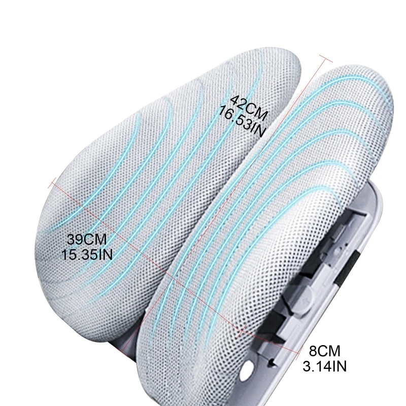 

Car Breathable Lumbar Cushion Waist Seat Support Pillow Relieve Lower Back Pain 5 Gears Height Adjustable Seat Back
