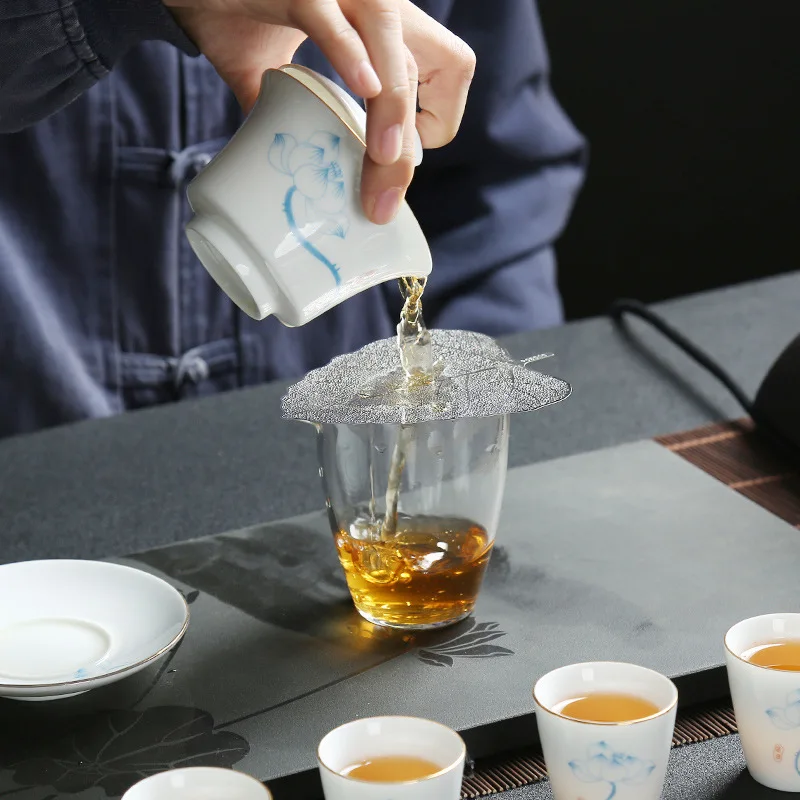 Белый цветок ручной работы китайская чайная посуда бытовой керамический чайный