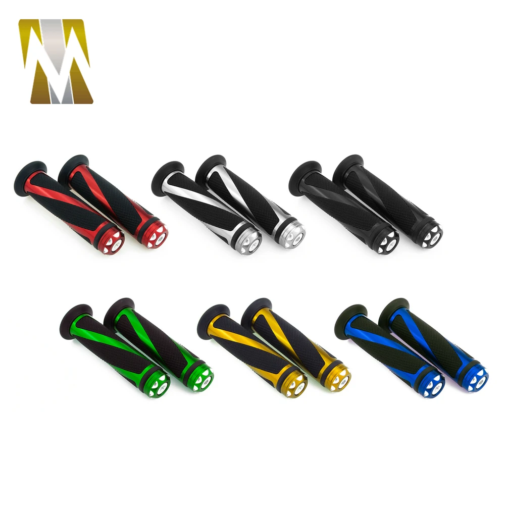 

1 Pair Motorcycle Handlebar Grips For Kawasaki Rubber Gel Hand Grips for 22mm Handle Bar Motocross Motocicleta Refit Accessories