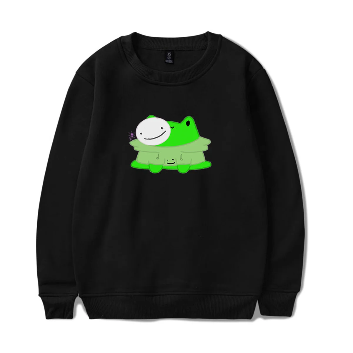 

2021 dream Merch Green Frog O-neck Sweatshirt Women men Winter Round Collar Harajuku Fashion Pullovers Casual Clothes