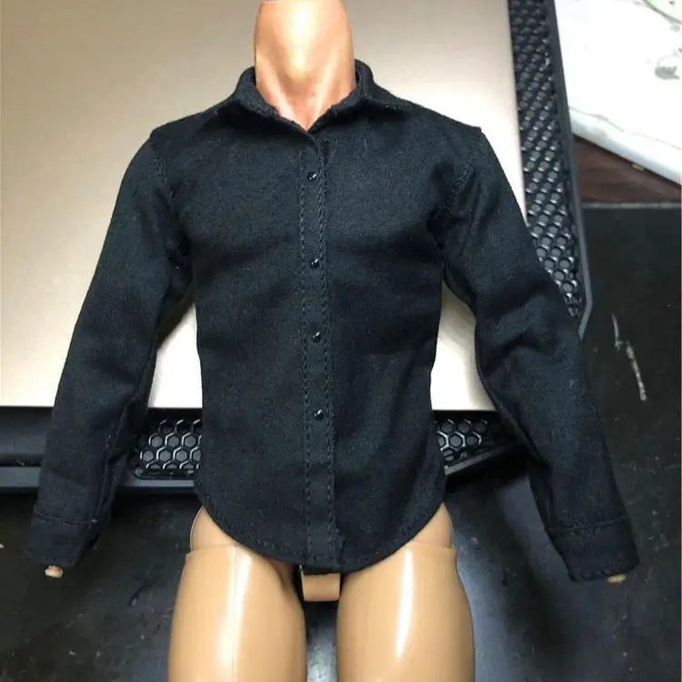 

IN STOCK 1/6 Scale male clothes black shirt fit suit coat 12 inches TBL PH JIAOU action figure