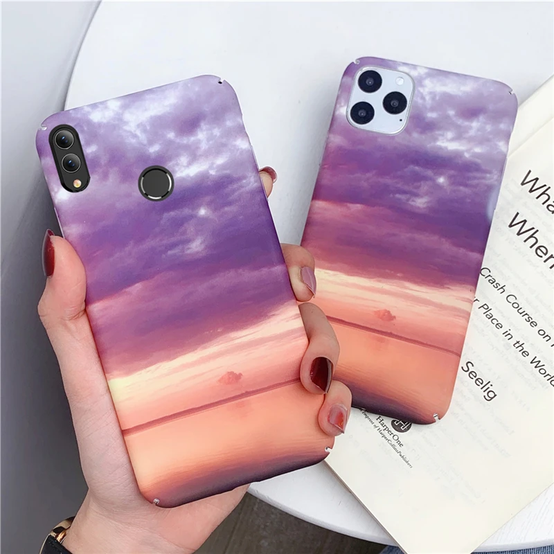 Полноразмерный жесткий чехол для телефона huawei honor 8x v20 9 10 20 lite 9x pro v10 v9 9i 10i 20i rosy clouds