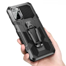 Back Clip Shockproof Armor Case For Redmi Note 10 10X 5A 6A 7A 8A 9A Stand Phone Cover For Note 7 8 9 10 Pro Magnetic Phone Case