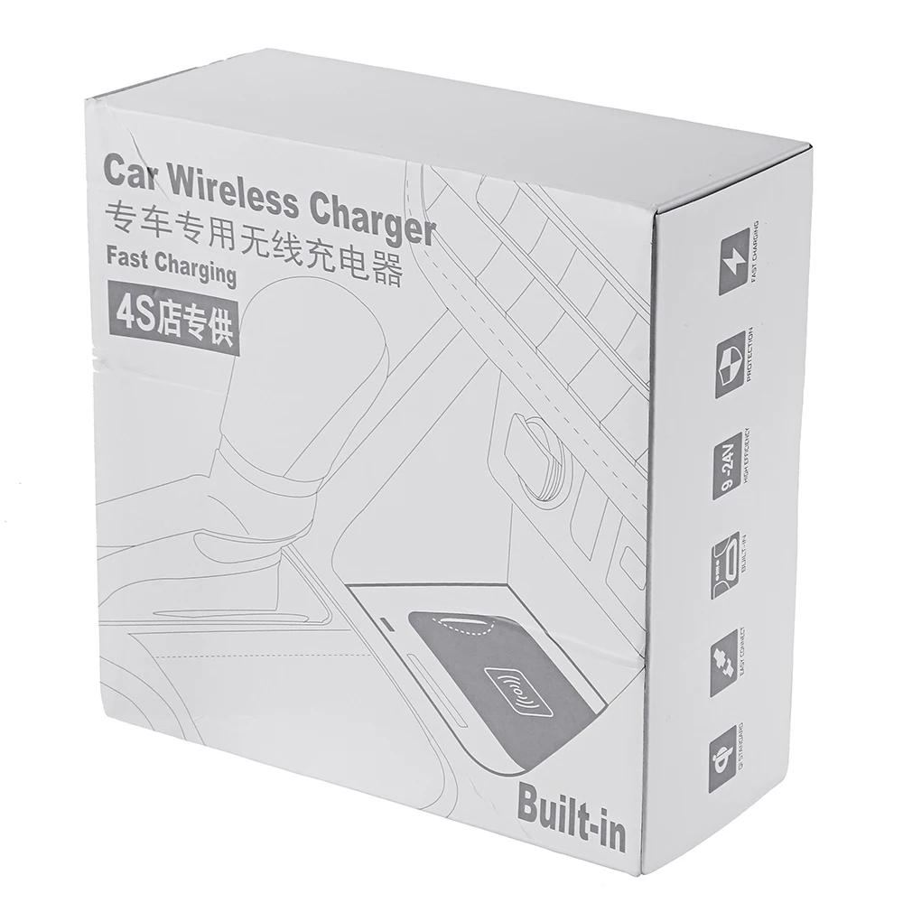 

QI 10W 3 Coils Car Wireless Charger For BMW G30 5 Series Seventh Generation 2017 2018 Fast Charger Mobile Phone Charging