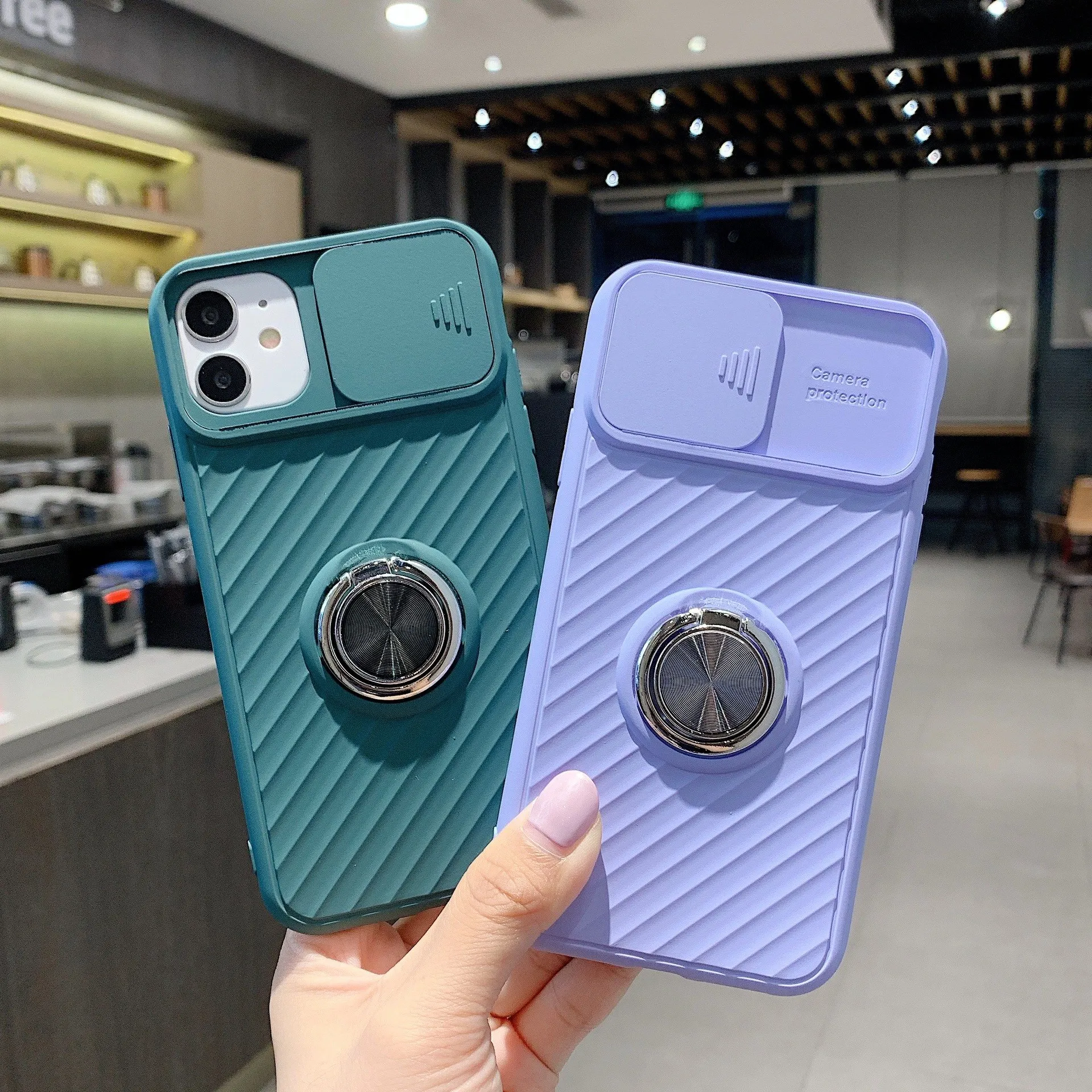 

Camera Lens Protection Phone Case on For iPhone 11 Pro Max 6 6S 7 8 Plus SE 2020 XR XSMax X Xs stand ring car holder Back Cover