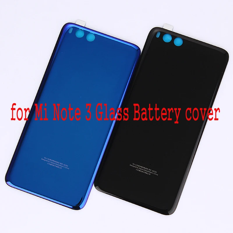 Для Xiaomi Mi Note 3 стеклянная крышка батареи Крышка корпуса двери Замена запасные