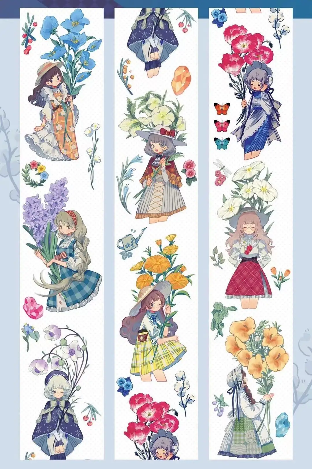 

Fairy Flower Girl2 Washi Tape for Card Making Bullet Journal DIY Scrapbooking Decorative Sticker