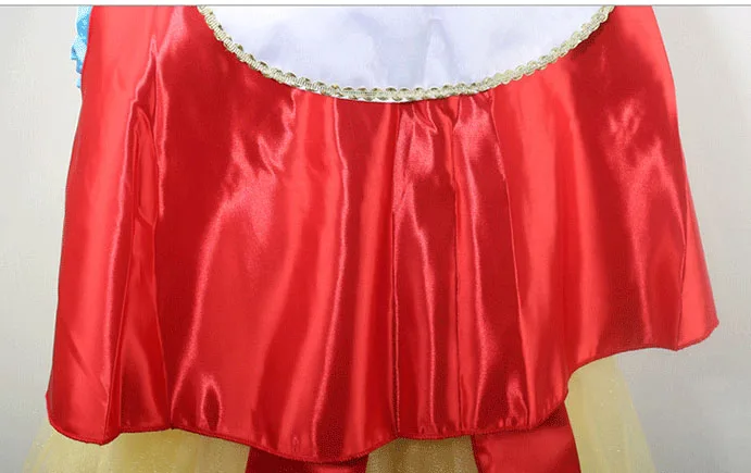 

Children Party Frocks Satin Princess Snow White Costumed Characters for Birthday Parties Halloween Costume for Kids Girls