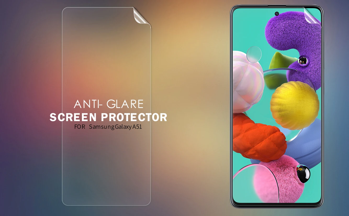 Антибликовая Защитная пленка для Samsung Galaxy A51 матовая защитная против отпечатков