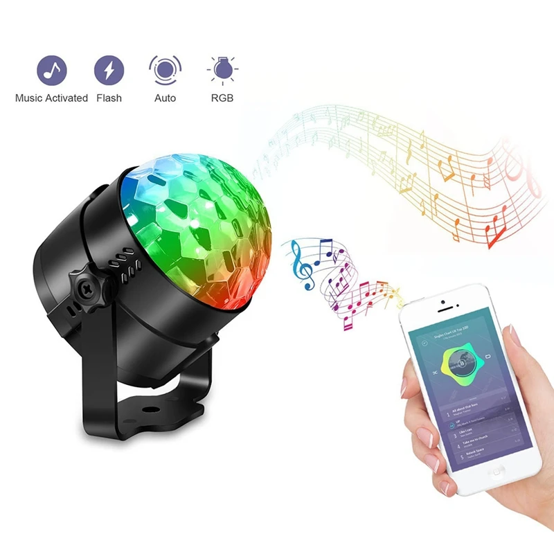 3 Вт RGB дискотечный шар вечерние сценический светильник звуковая активация USB