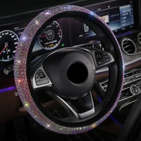 rhinestones crystal shining car steering wheel covers women diamante car covered steering wheel car interior accessories set