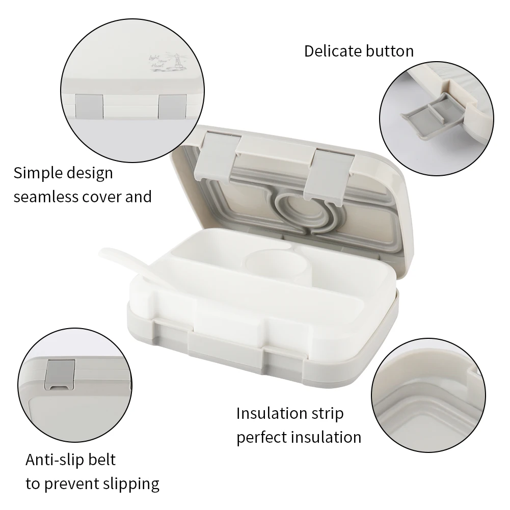 BPA Free Lunch Box For Kids With Compartment Microwavable Cartoon Bento Leakproof Food Container Lunchbox Picnic School | Дом и сад