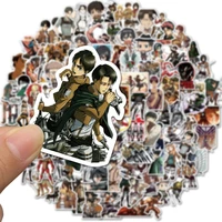 103050pcs hot attack on titan anime stickers laptop graffiti suitcase skateboard luggage japan stickers decal kids gift toys