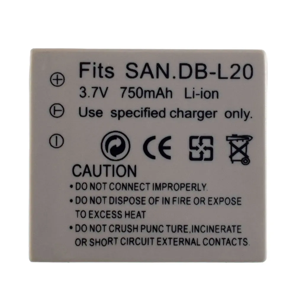 2 x Новая батарея для Sanyo DB-L20 DBL20 Xacti VPC-C4V VCP-CG9 VPC-C1 (D) | Электроника
