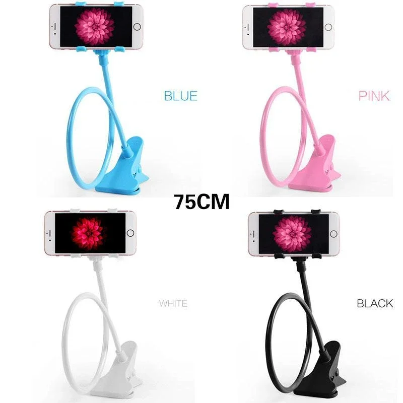 

75cm/80cm 360 Clip Mobile Phone Holder Stand Portable Flexible Lazy Bed Desktop Mount Bracket Smartphone Stand