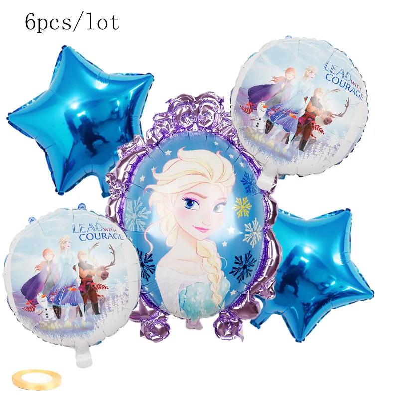 1 комплект на день рождения с изображением Анны и Эльзы шары в форме принцесс