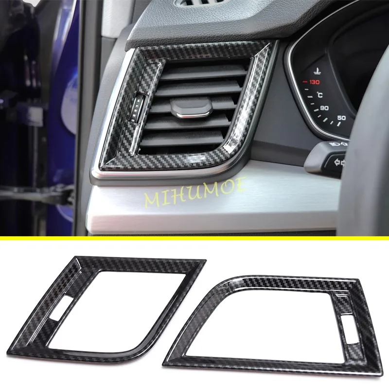 

LHD Carbon Fiber Car Dashboard Side Air Vent Cover Trim For 2017-2020 2021 2022 Audi Q5 FY SQ5 Sportback