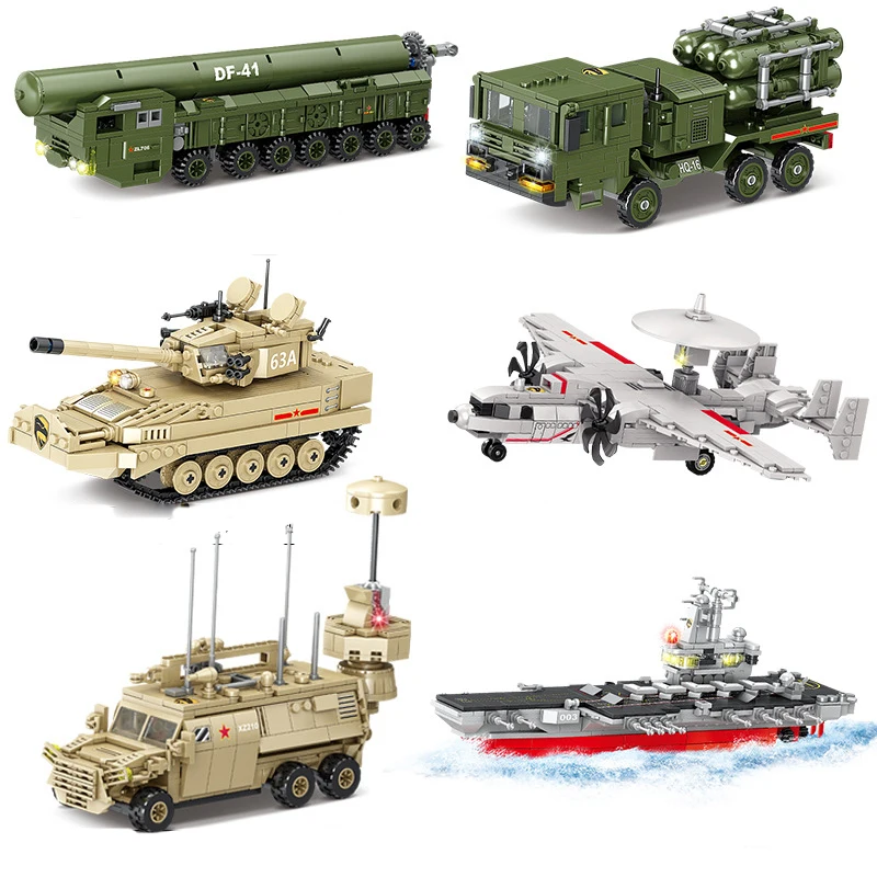 

WW2 Military Series World War II Battleship Tank Cruise Artillery Soldier Weapon MOC Building Blocks Bricks Toys Gifts