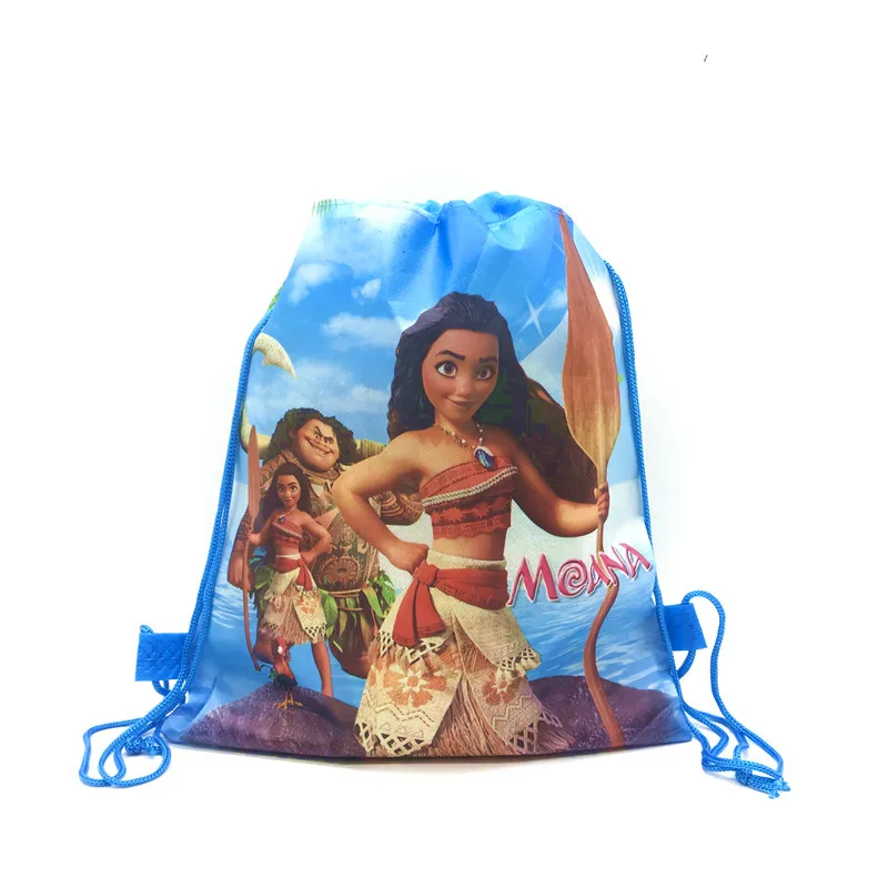 6Pcs/60Pcs High-Quality Disney Moana Princess Drawstring Bags Kids Travel Pouch Storage Clothes Shoes Gift School Backpack | Дом и сад