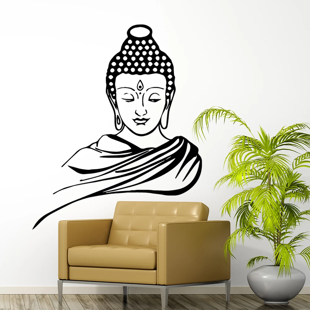 Будда виниловая настенная наклейка домашний Декор наклейки гостиная спальня