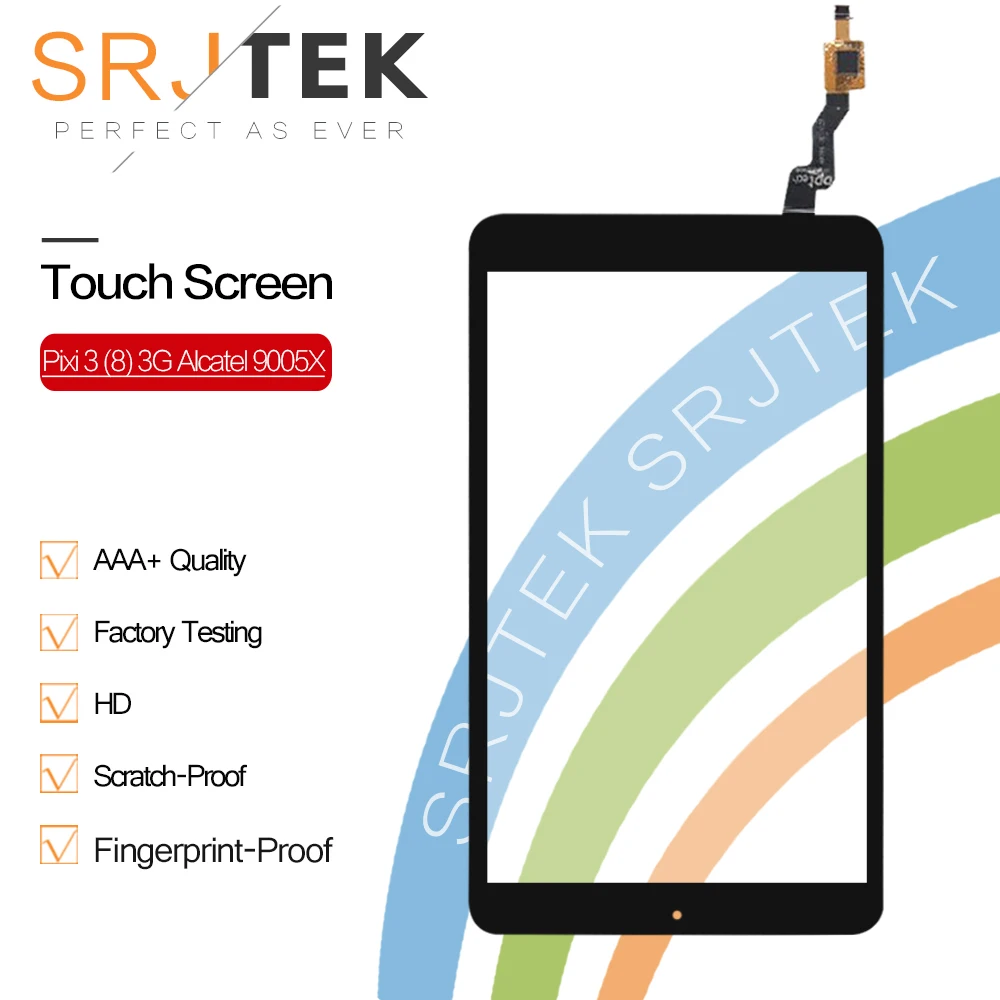 

SRJTEK 8 "для планшета Alcatel One Touch Pixi 3 (8) 3G Alcatel 9005X, сенсорная панель, дигитайзер, стекло, запасная часть для ремонта