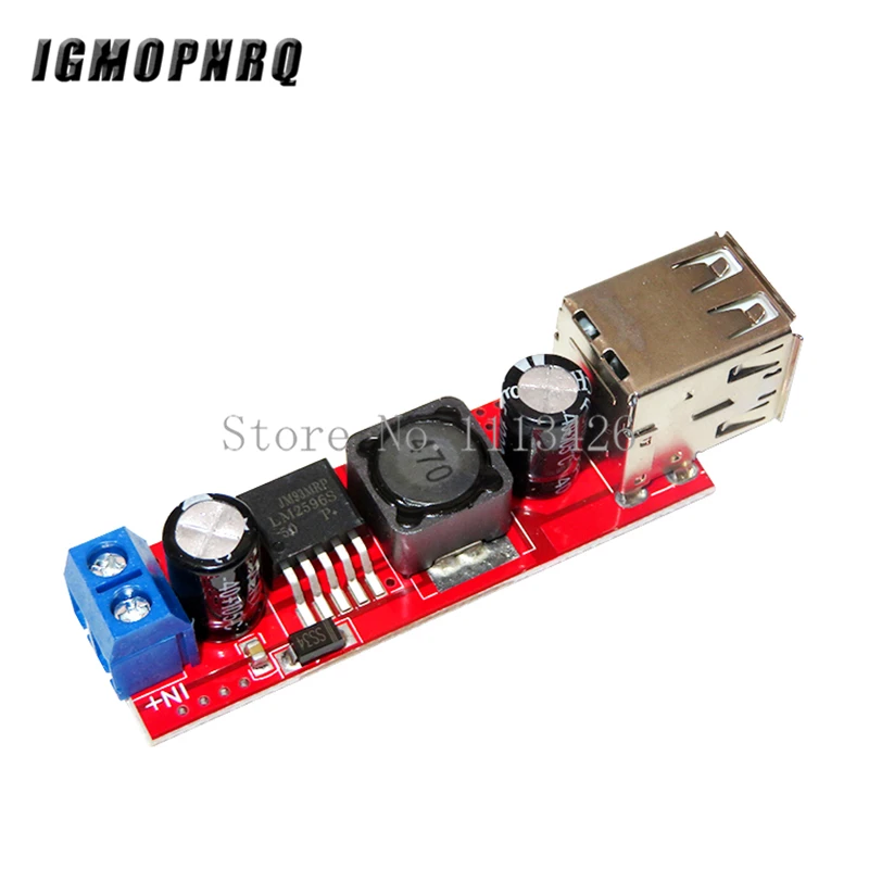 Понижающий модуль преобразователя постоянного тока 6 В 40 в 5 3 А с двумя USB портами