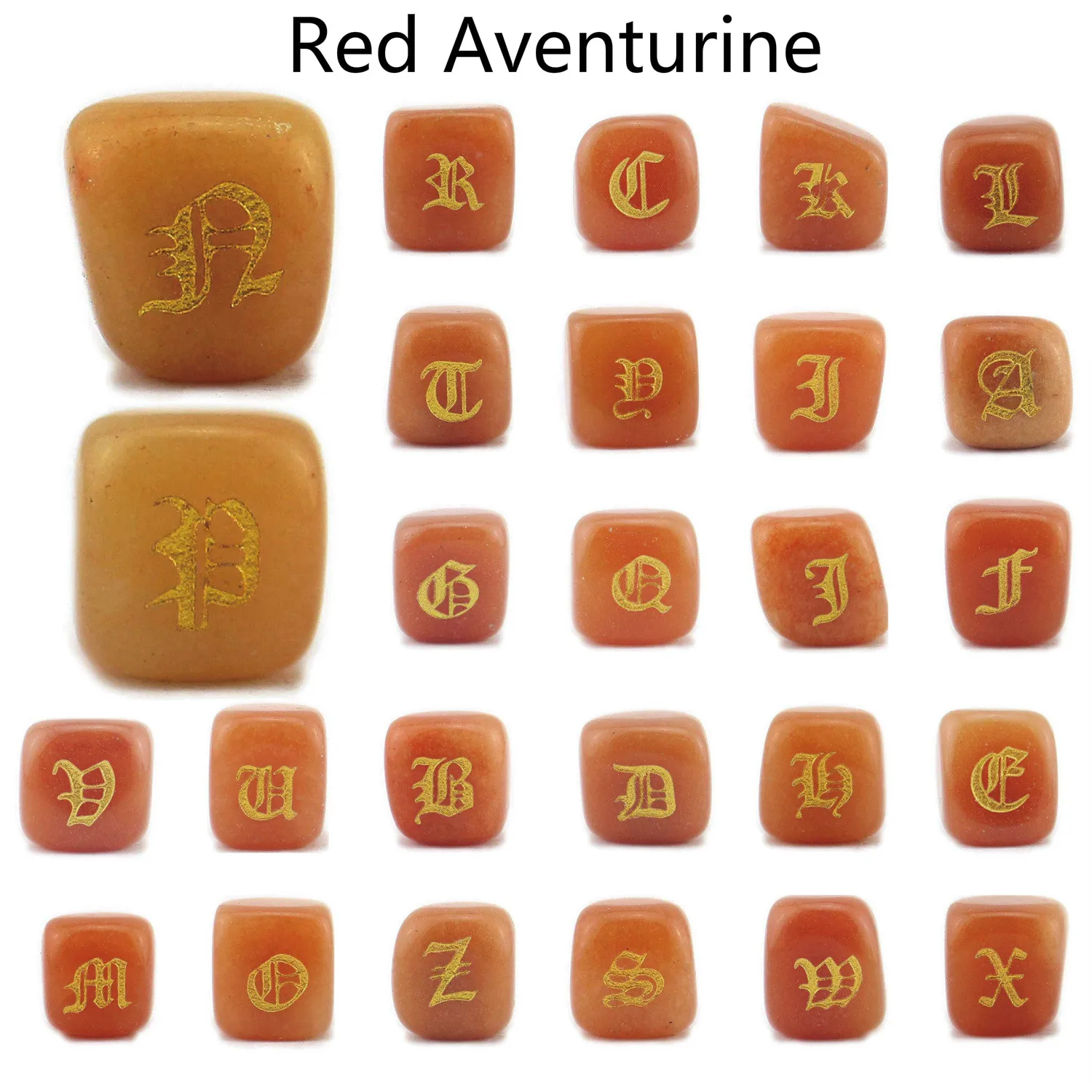 Письмо Гете натуральный камень кристалл квадратный 26 английские буквы маленькие