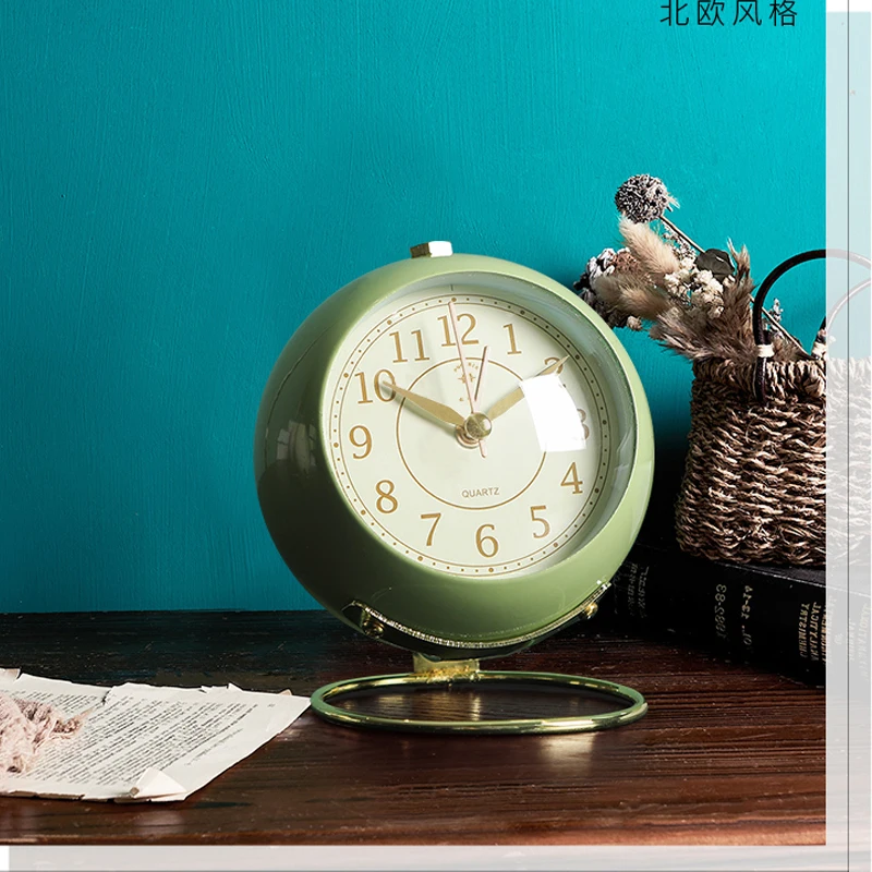 Mini Rustic Metal Table Top Clock ,Home Decor Accents for th