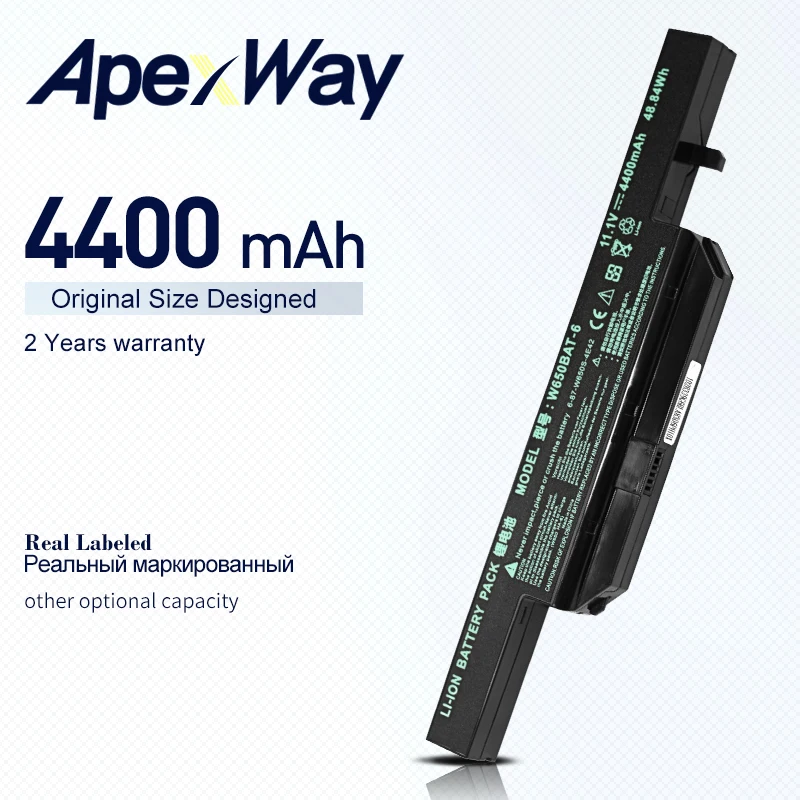 ApexWay телефон для clevo 6 87 W650 4E42|Аккумуляторы ноутбуков| |