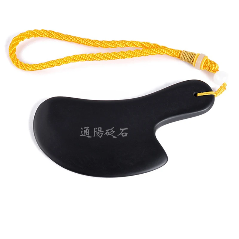 

Black Bian Stone Gouache Scraper Facial Gua Sha Beauty Tool Healing Stone Back Neck Body Meridian Scrapping Acupuncture Therapy