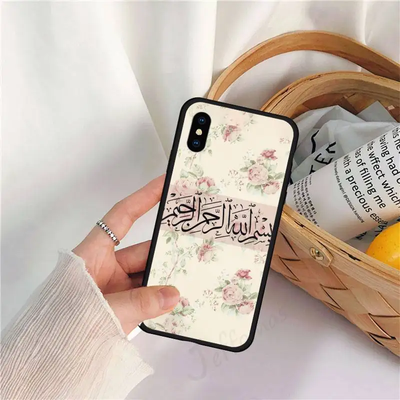 

Bismillah Islamic Muslim letter pattern Phone Case for iPhone 11 12 mini pro XS MAX 8 7 6 6S Plus X 5S SE 2020 XR