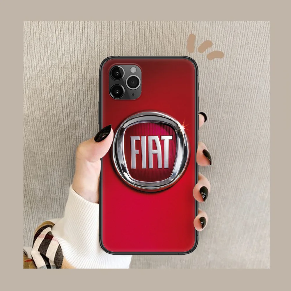 

FIAT car Phone Case Cover Hull For iphone 5 5s se 2020 6 6s 7 8 12 mini plus X XS XR 11 PRO MAX black Cover Silicone Prime