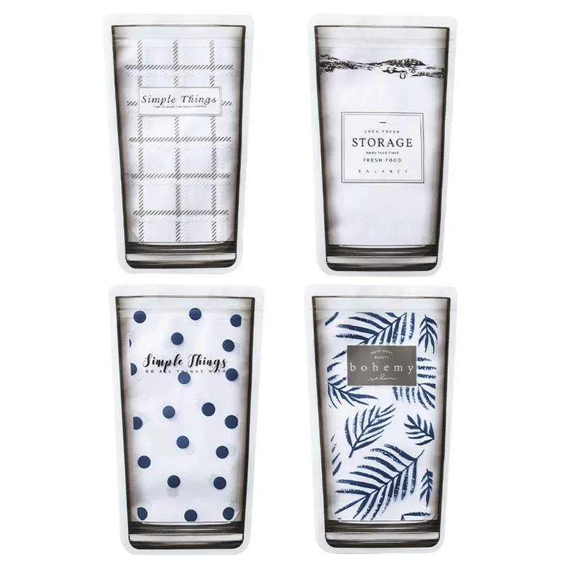 Многоразовые пластиковые пакеты для пищевых продуктов 4 шт. вакуумная