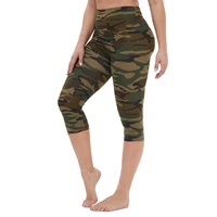 2021 fashion camouflage women for leggings graffiti style slim stretch trouser army green leggings push up pants